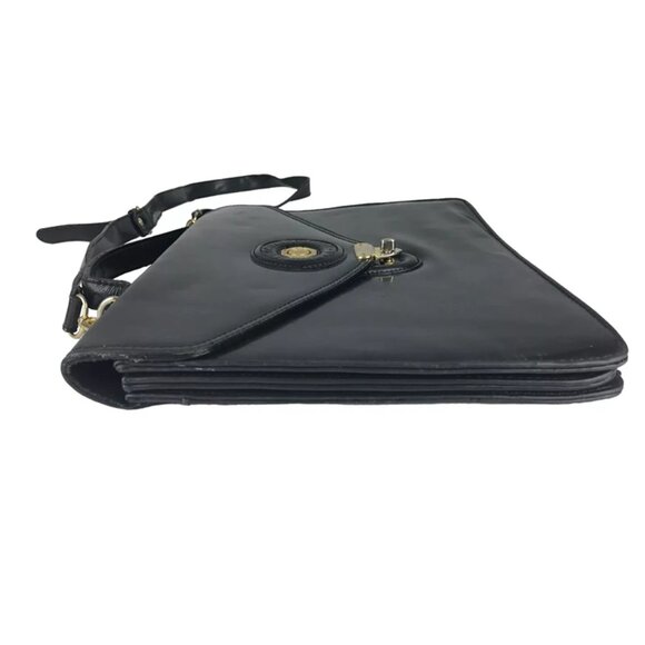 Marchino Via Moda Womens Black Leather Top Handle Adjustable Strap Crossbody Bag - Picture 5 of 10